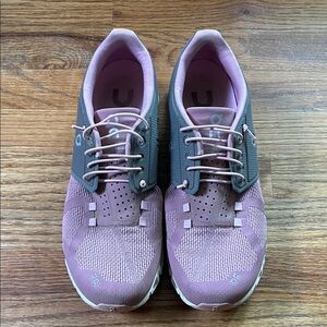 On Running Women's Mauve and Charcoal Athletic Shoes